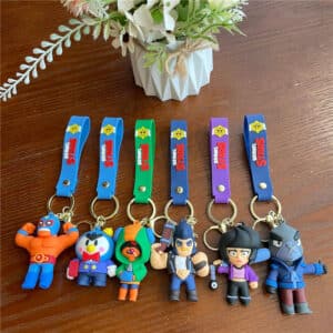 6pcs/set Brawl Stars Figures Keychain