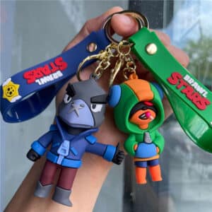 Brawl Stars Figures Keychain: Leon & Crow