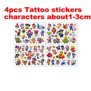 4pcs/set Brawl Stars Tattoo Stickers
