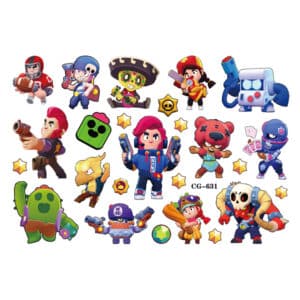 1pcs Brawl Stars Tattoo Stickers